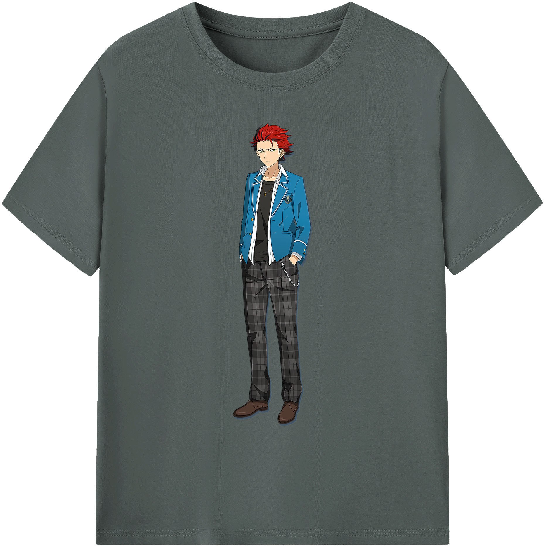 （画像用） あんさんぶるスターズ! Ensemble Stars 綿100％ メンズ半袖Tシャツ｜肌触りやわらか＆通気性